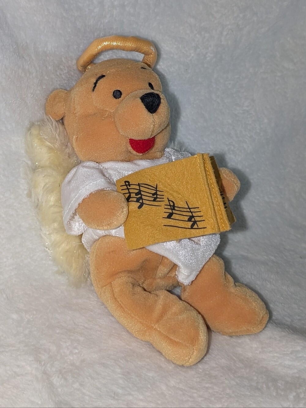 Vintage 2000 Disney Store Choir Angel Pooh Mini Bean Bag Plush